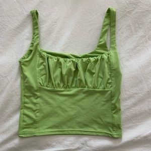 green crop top